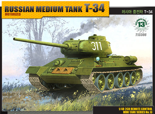 1/48 러시아 중전차 T-34(모터)